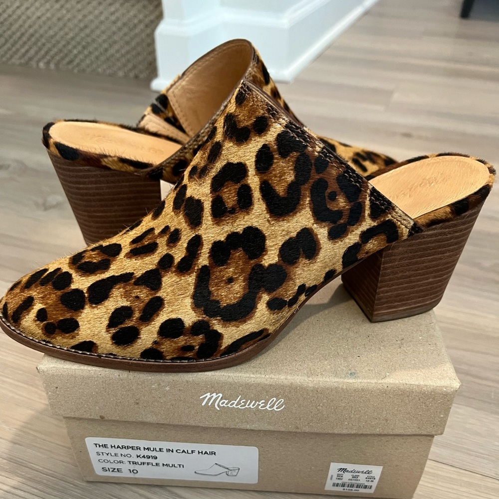 Madewell Harper Mule in Calf Hair